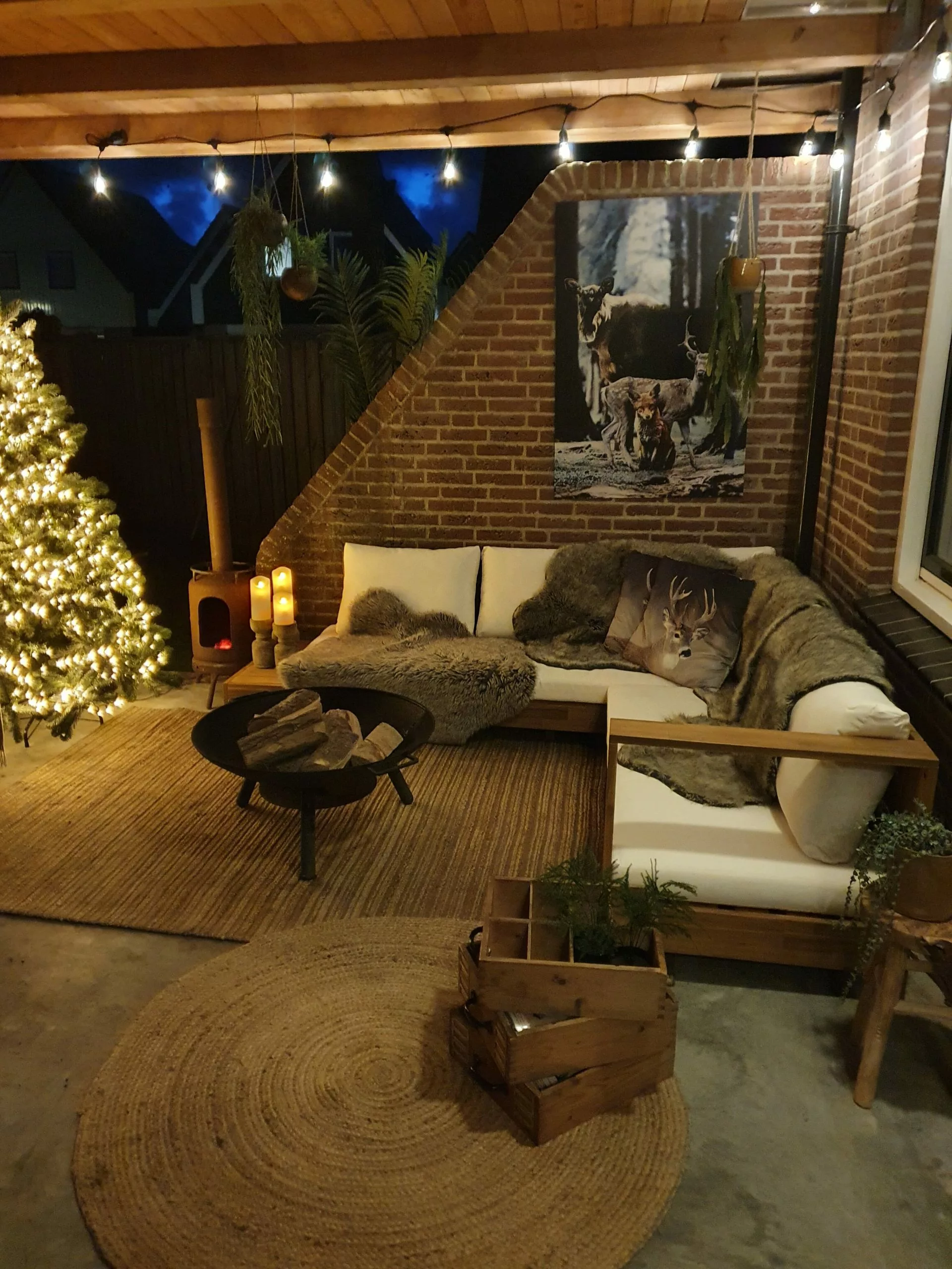 Beliani Zestaw Ogrodowy Drewno Akacjowe 5-osobowy Lewostronny Złamana Biel MARETTIMO - obrazek 5