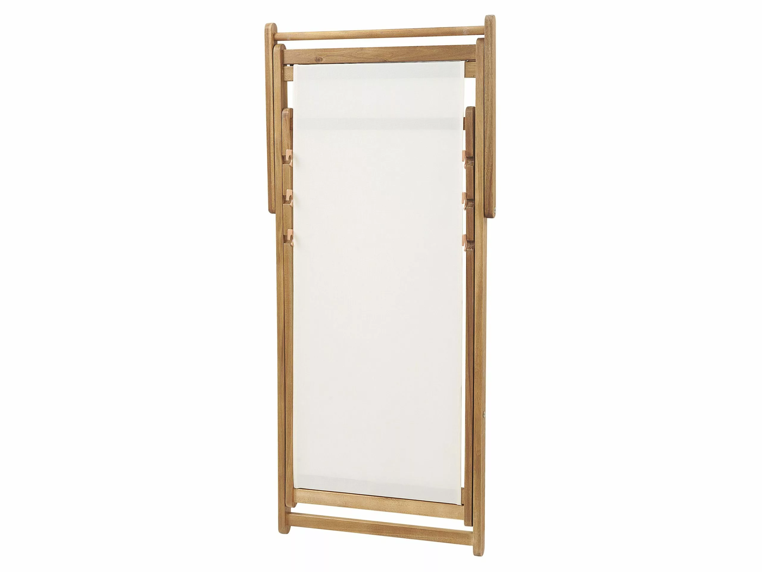 Beliani Zestaw 2 Leżaków Ogrodowych Jasne Drewno Akacjowe Wzór W Tukany ANZIO - obrazek 6