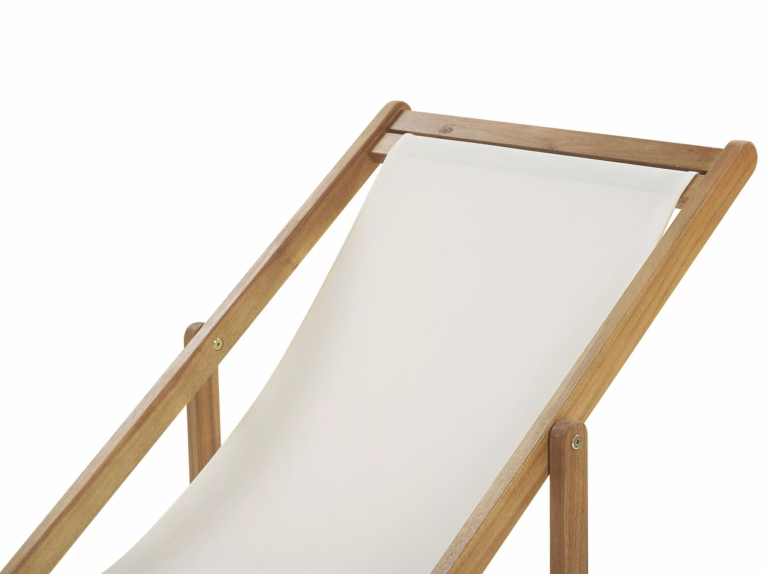 Beliani Zestaw 2 Leżaków Ogrodowych Jasne Drewno Akacjowe Wzór W Tukany ANZIO - obrazek 7