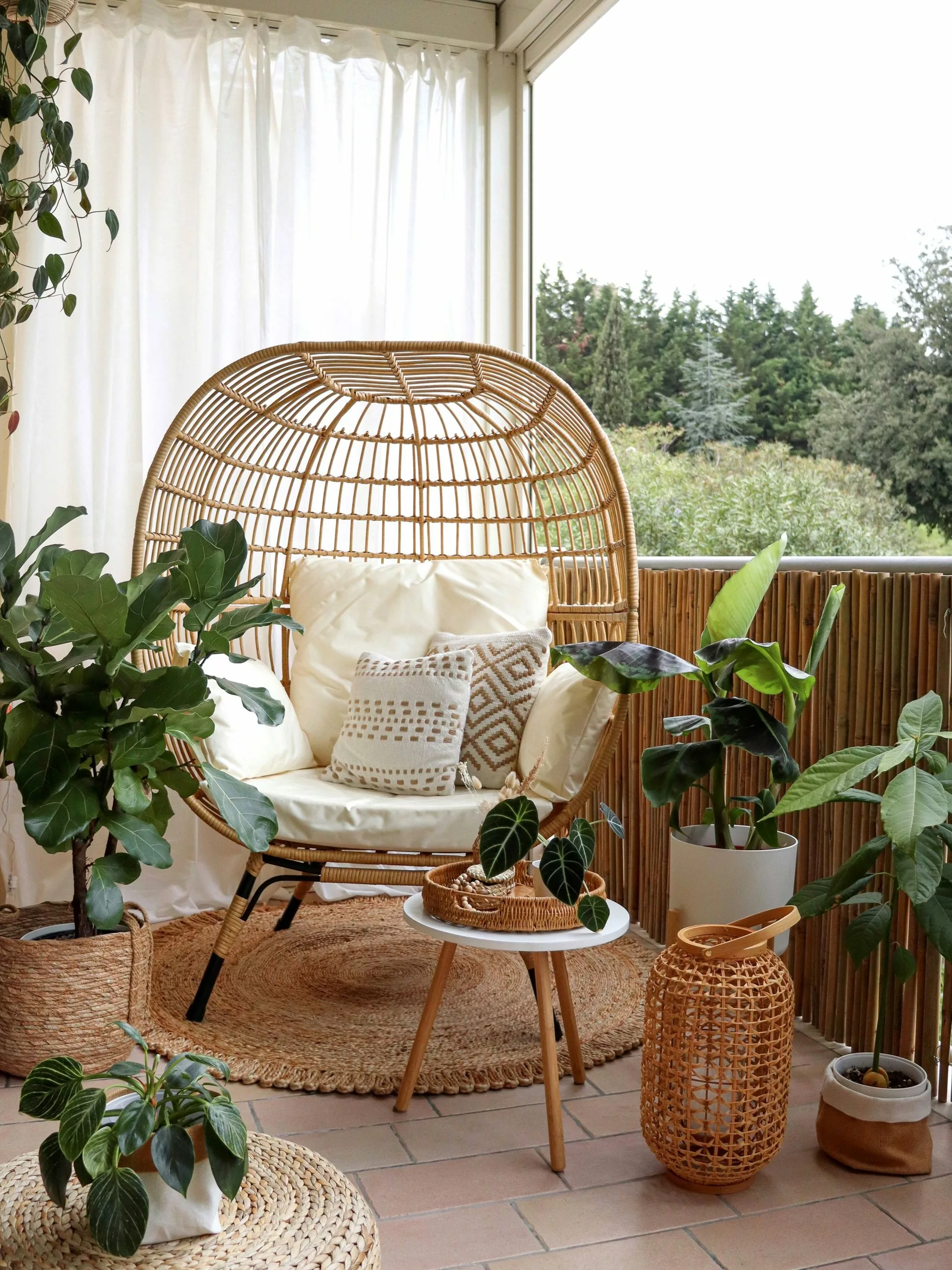 Beliani Fotel Kokon Z Technorattanu Naturalny VEROLI - obrazek 5