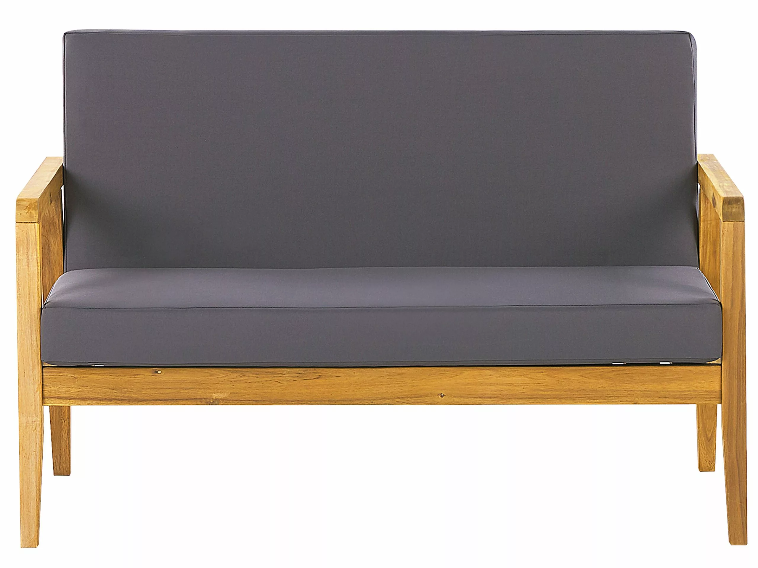 Beliani Zestaw Ogrodowy Drewniany 4-osobowy Ciemnoszary PALLANO - obrazek 3