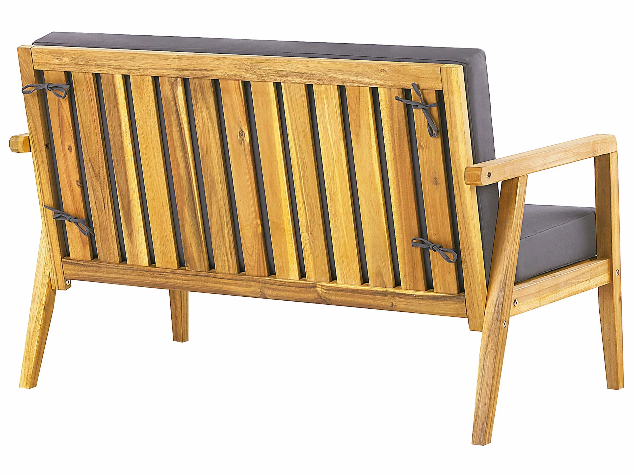 Beliani Zestaw Ogrodowy Drewniany 4-osobowy Ciemnoszary PALLANO - obrazek 5