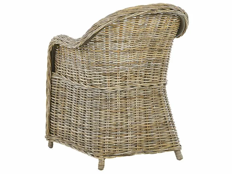 Beliani Zestaw 2 Foteli Ogrodowych Rattanowy Naturalny SUSUA - obrazek 7