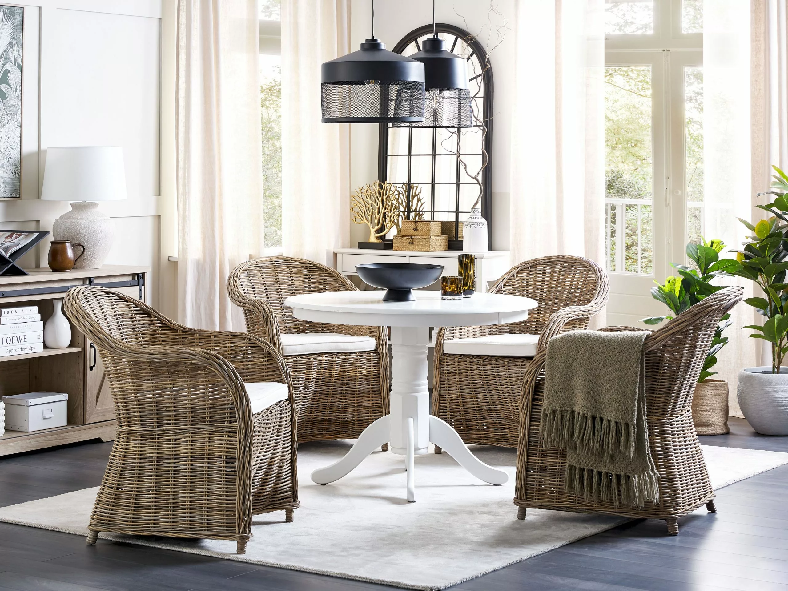 Beliani Zestaw 2 Foteli Ogrodowych Rattanowy Naturalny SUSUA - obrazek 3