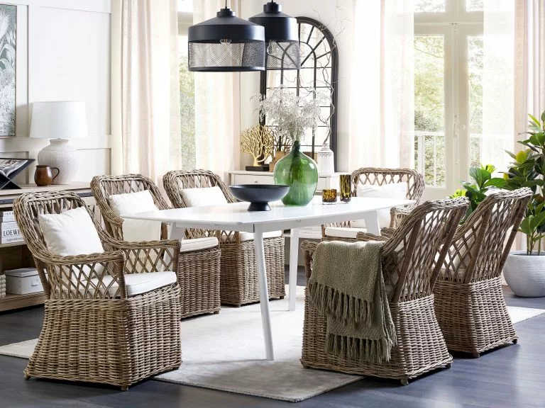 Beliani Fotel Ogrodowy Rattanowy Naturalny MAROS - obrazek 4