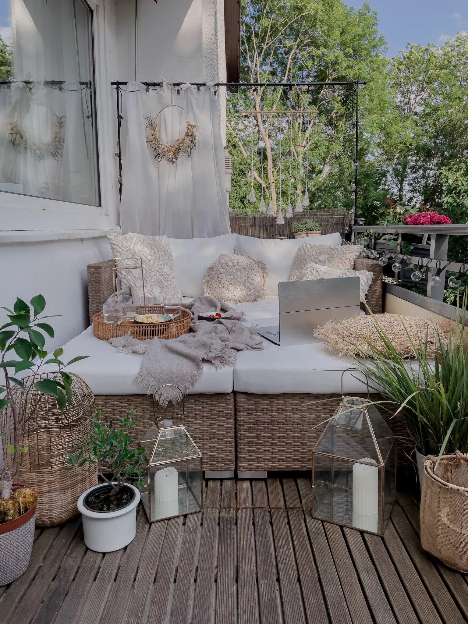 Beliani Zestaw Ogrodowy Z Technorattanu 2-osobowy Brązowy NOTO - obrazek 3