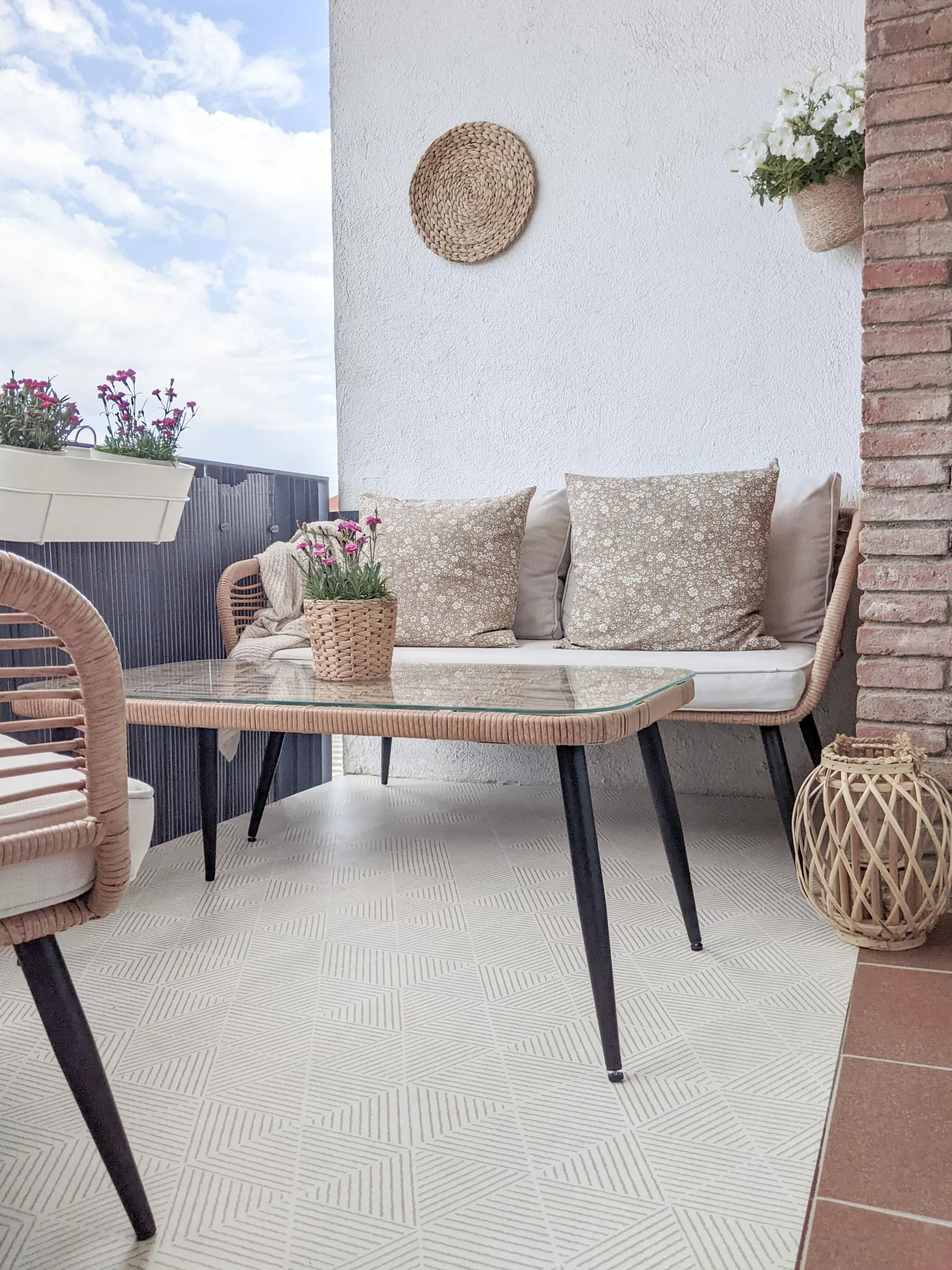 Beliani Zestaw Ogrodowy Z Technorattanu 4-osobowy Naturalny CORINTH II - obrazek 4