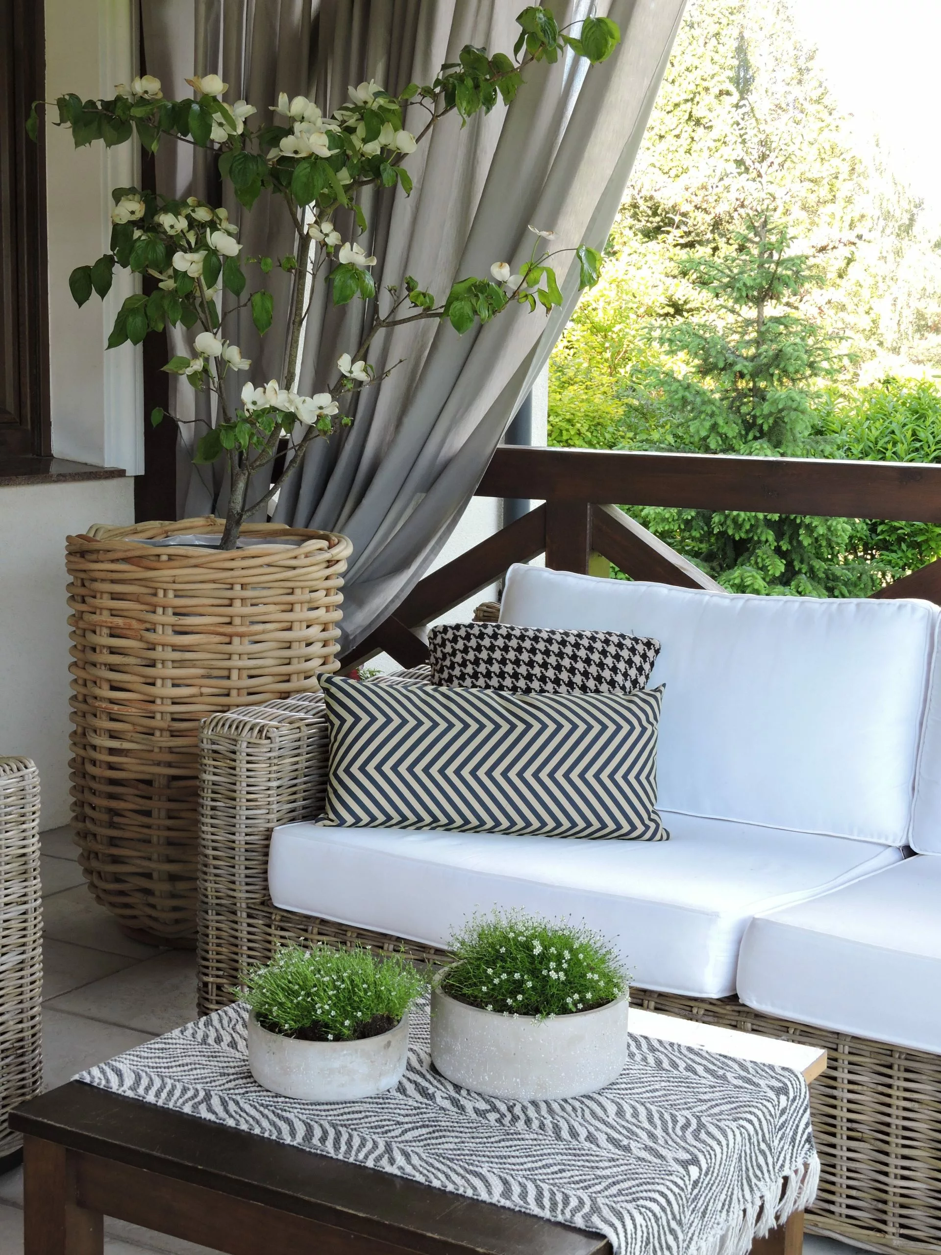 Beliani Zestaw Ogrodowy Rattanowy 4-osobowy Naturalny ARDEA - obrazek 4