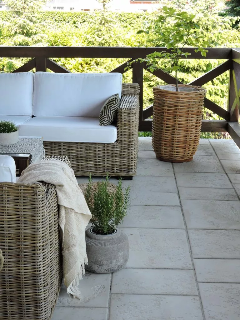 Beliani Zestaw Ogrodowy Rattanowy 4-osobowy Naturalny ARDEA - obrazek 7