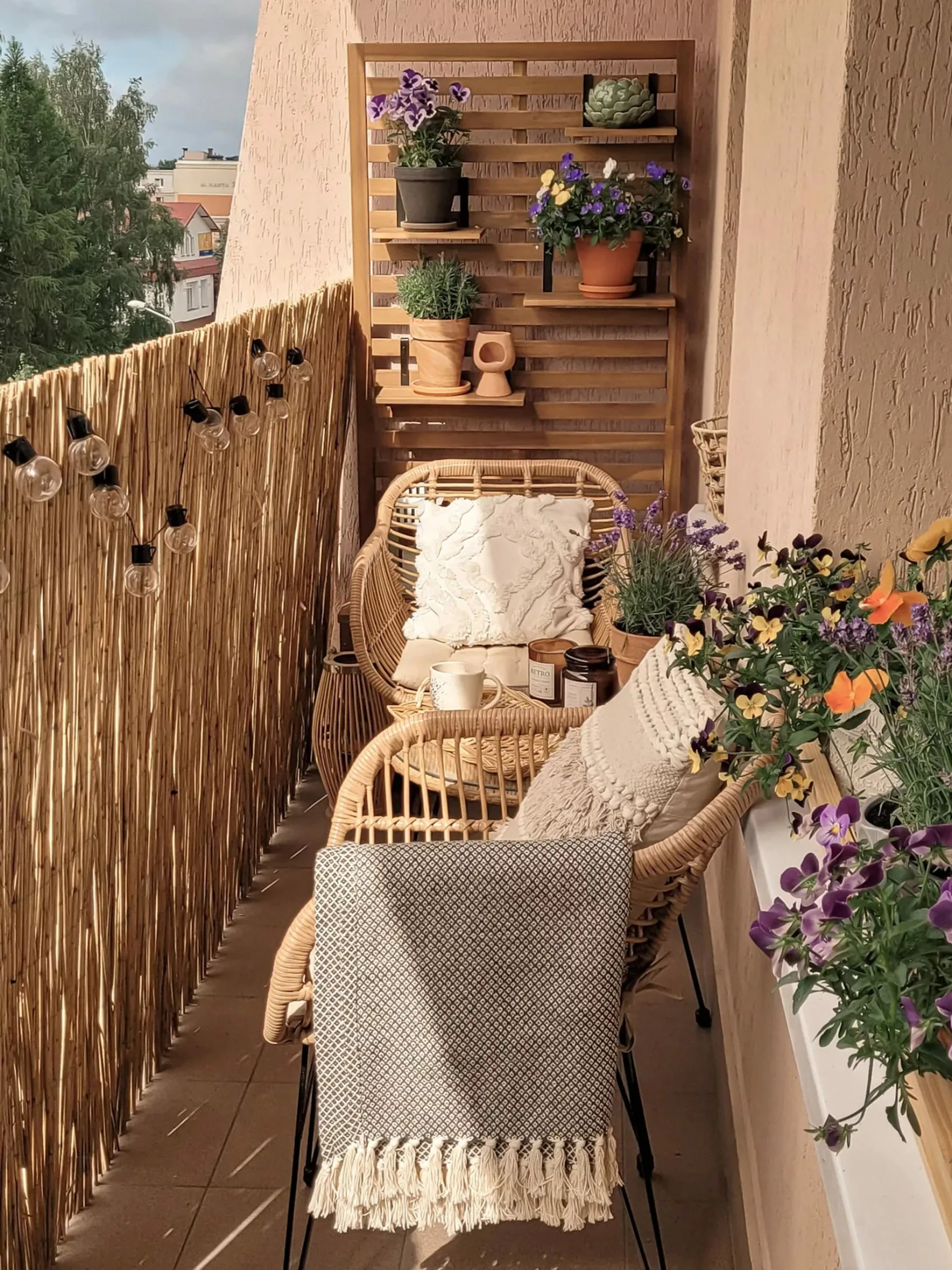 Beliani Zestaw Mebli Balkonowych Z Technorattanu Naturaly TROPEA II - obrazek 4