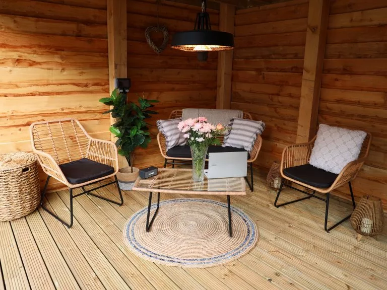 Beliani Zestaw Ogrodowy Z Technorattanu 4-osobowy Naturalny MINORI - obrazek 8