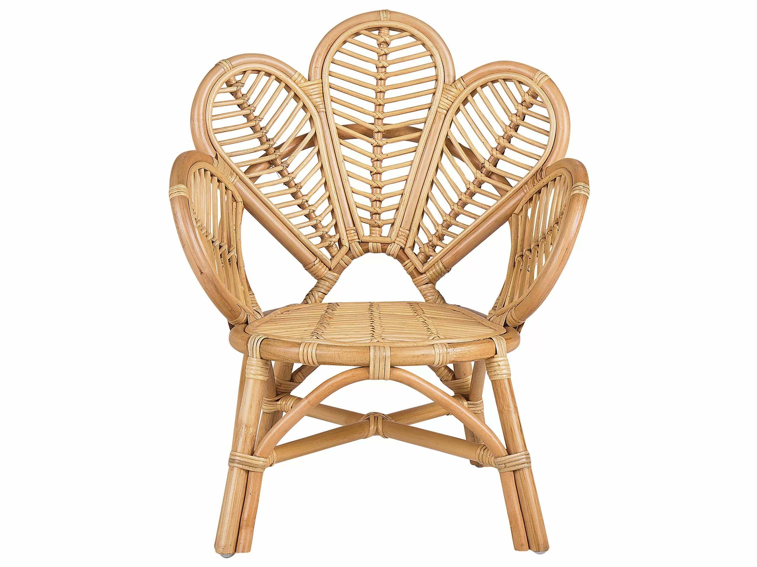 Beliani Fotel Paw Rattanowy Dla Dzieci Naturalny FLORENTINE II - obrazek 4