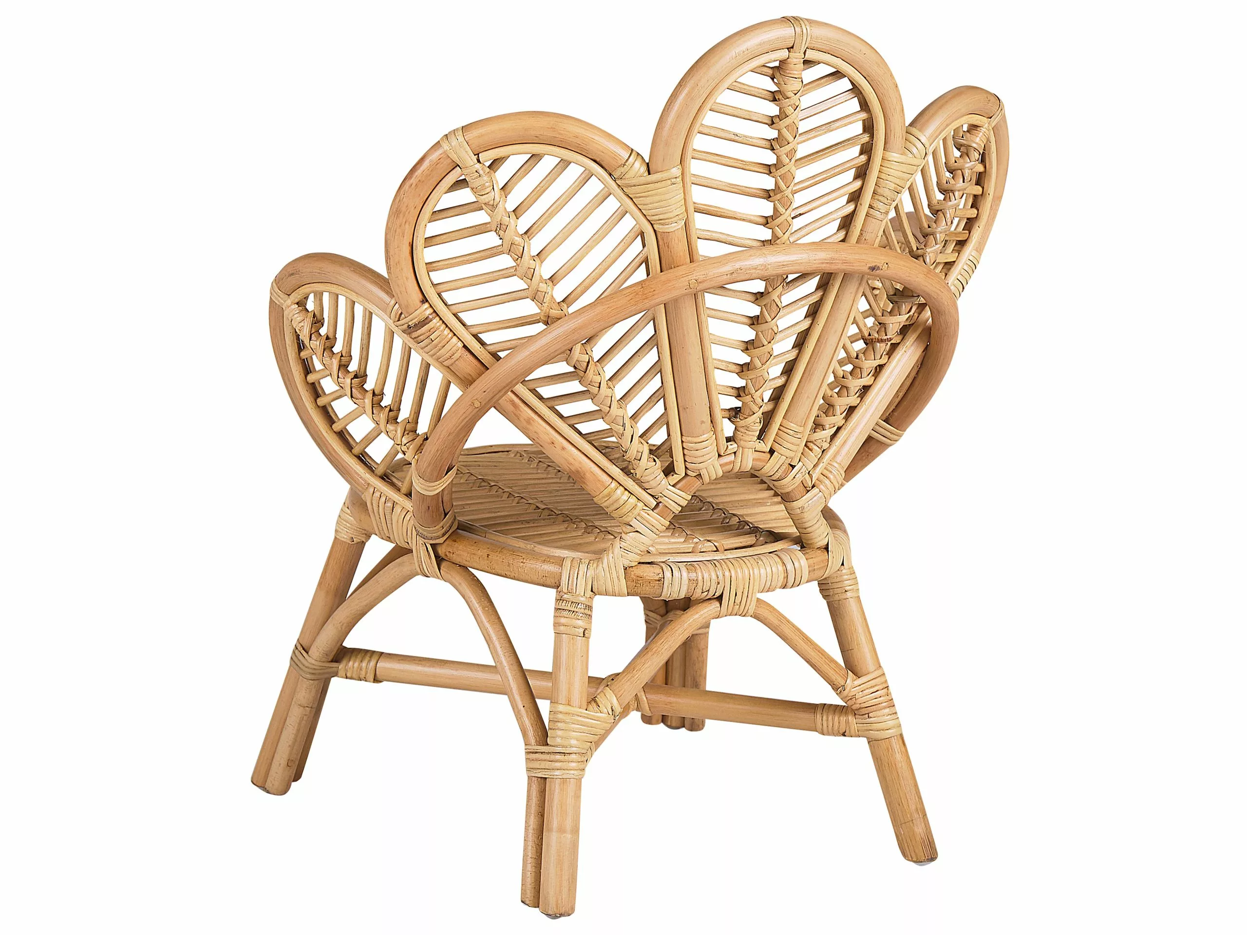 Beliani Fotel Paw Rattanowy Dla Dzieci Naturalny FLORENTINE II - obrazek 5