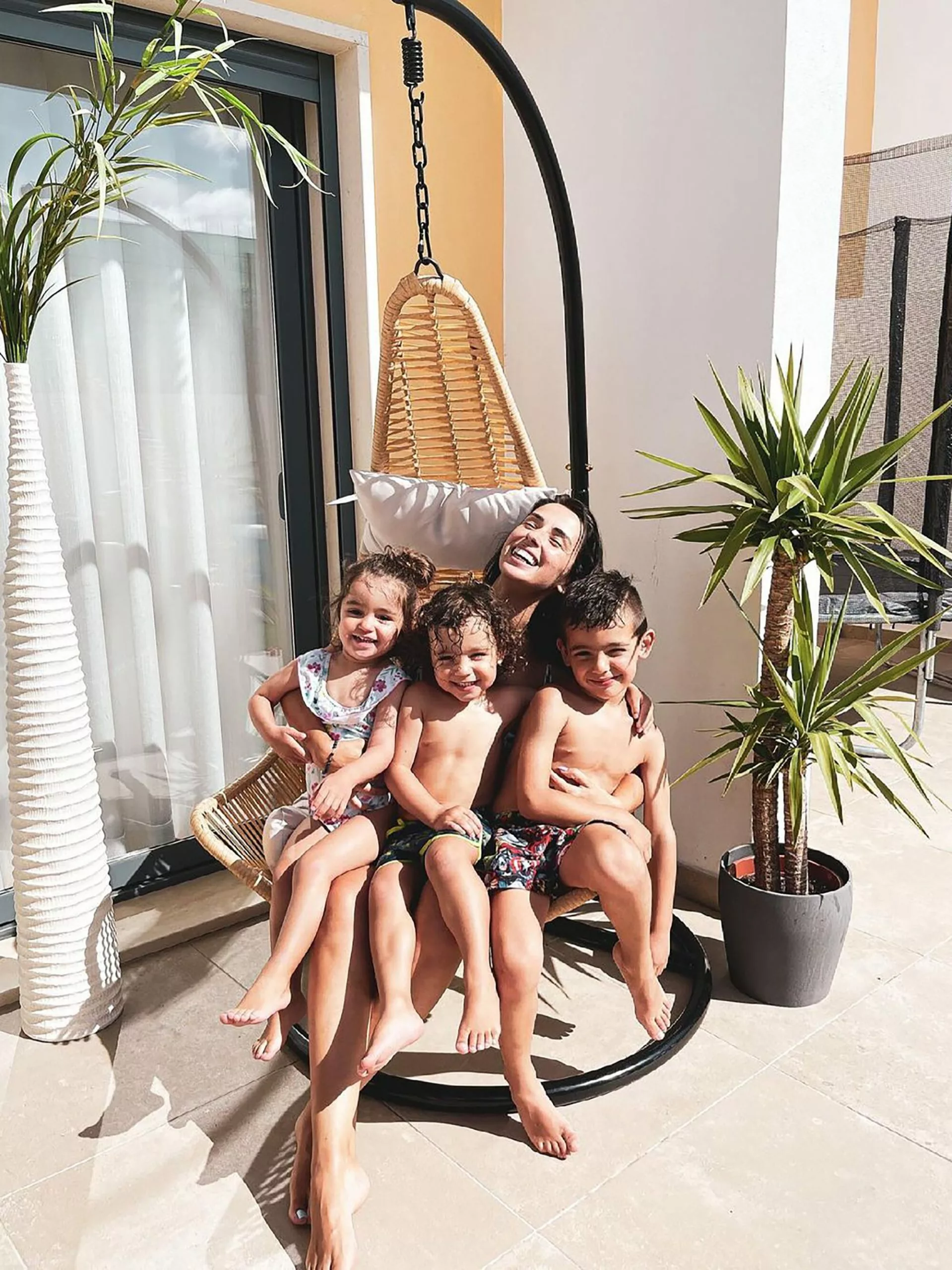 Beliani Fotel Wiszący Ze Stojakiem Z Technorattanu Naturalny ATRI II - obrazek 7