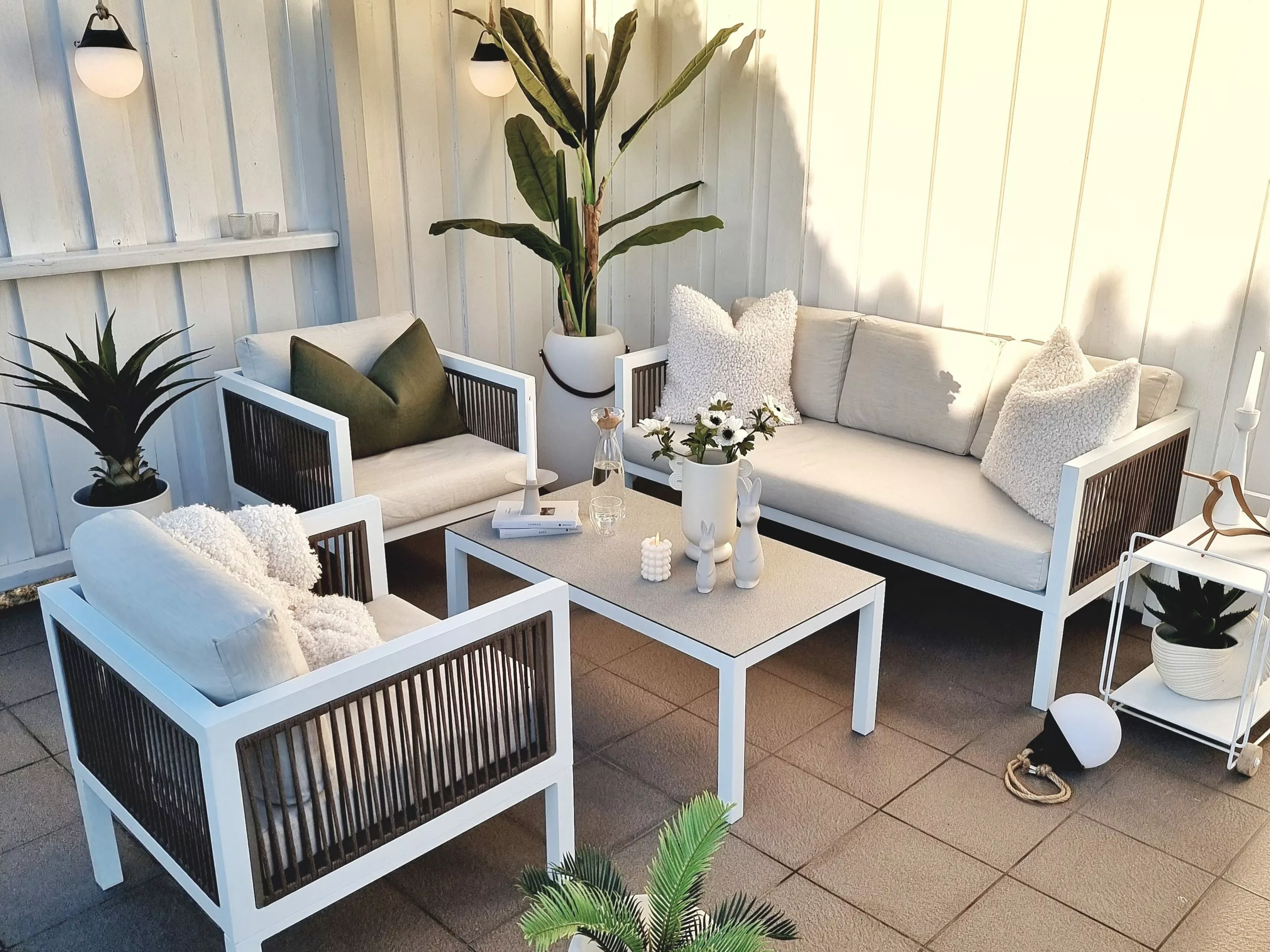 Beliani Zestaw Ogrodowy 5-osobowy Beżowy BORELLO - obrazek 10