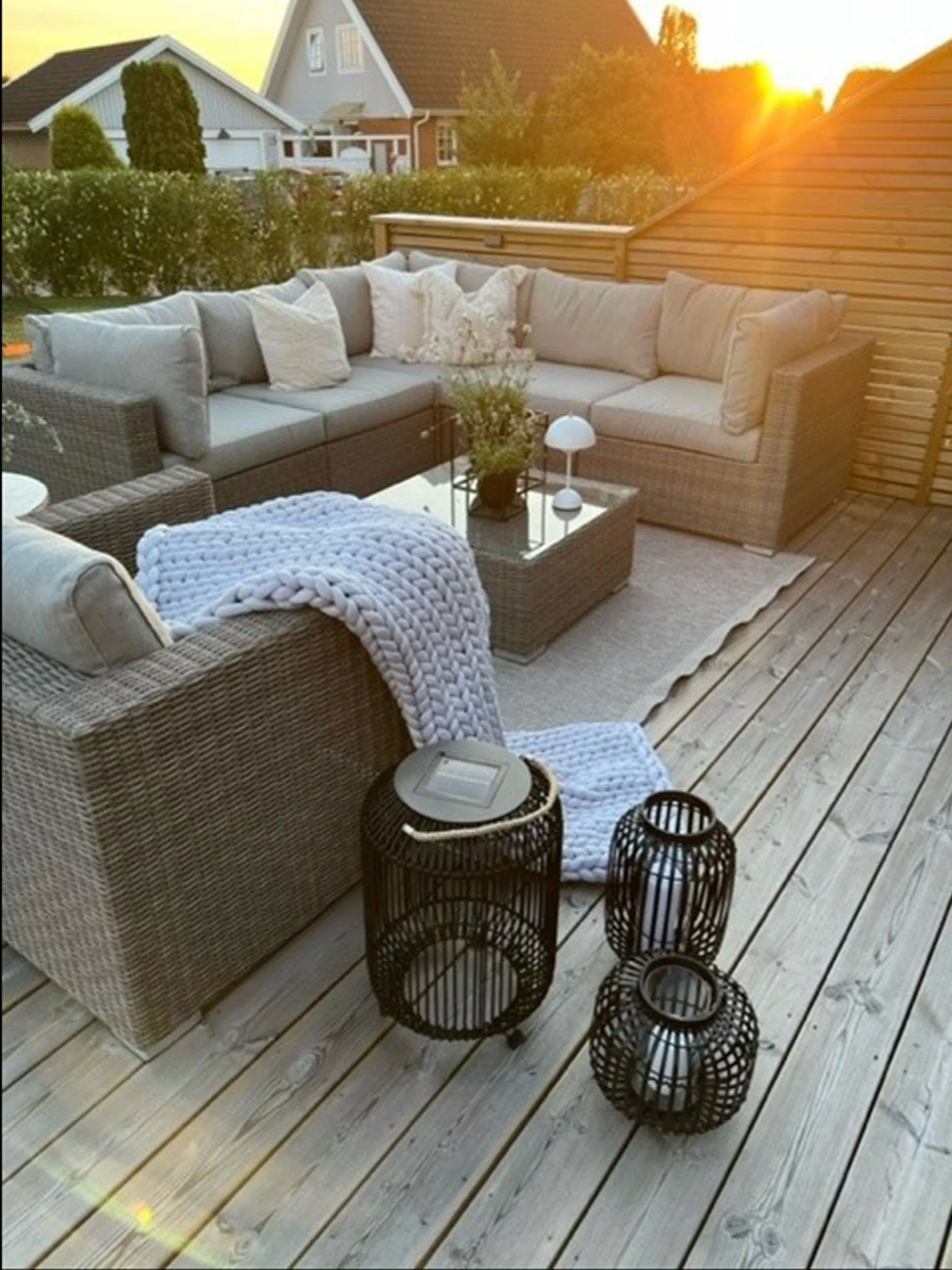 Beliani Zestaw Ogrodowy Z Technorattanu 6-osobowy Lewostronny Brązowy CONTARE - obrazek 5