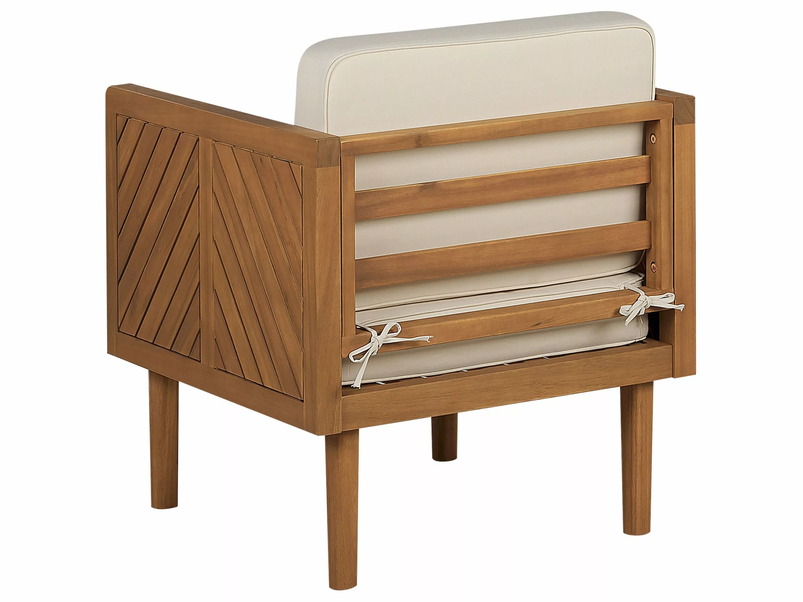 Beliani Zestaw Ogrodowy Drewniany 4-osobowy Biały BARATTI - obrazek 5