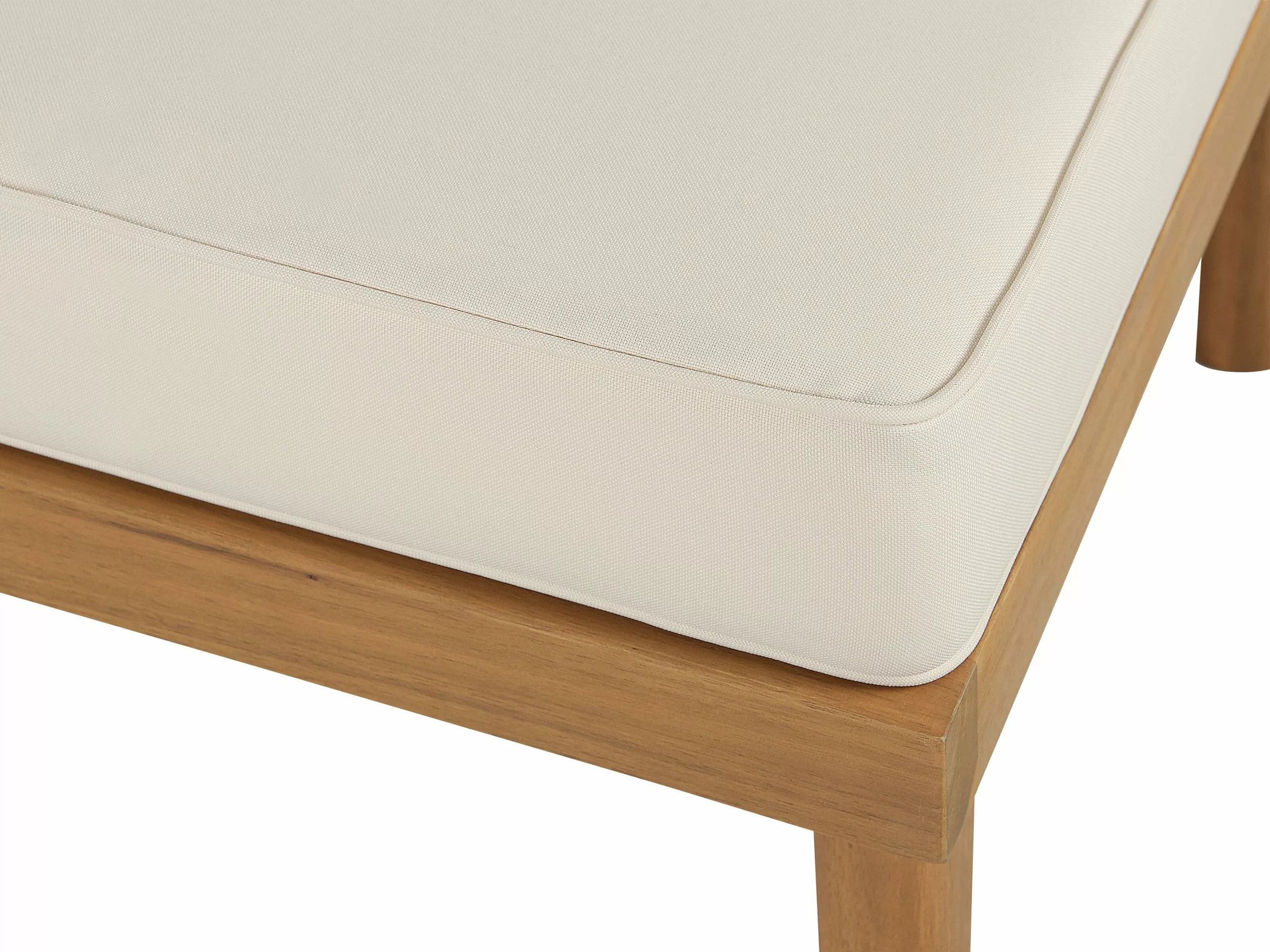 Beliani Zestaw Ogrodowy Drewniany 5-osobowy Ze Stolikiem Kawowym I Podnóżkiem Biały BARATTI - obrazek 10