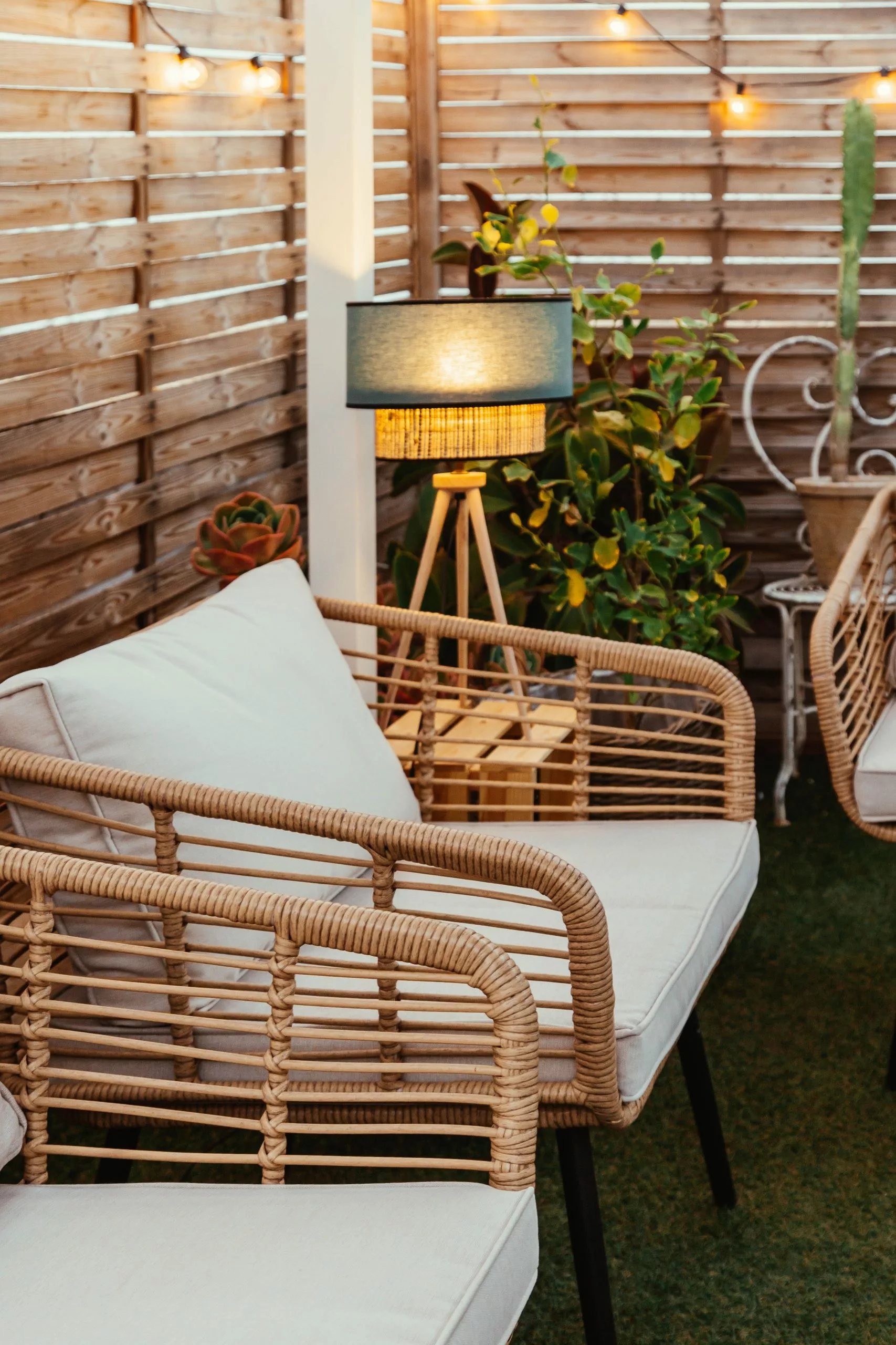 Beliani Zestaw Ogrodowy Z Technorattanu 4-osobowy Naturalny CORINTH II - obrazek 8