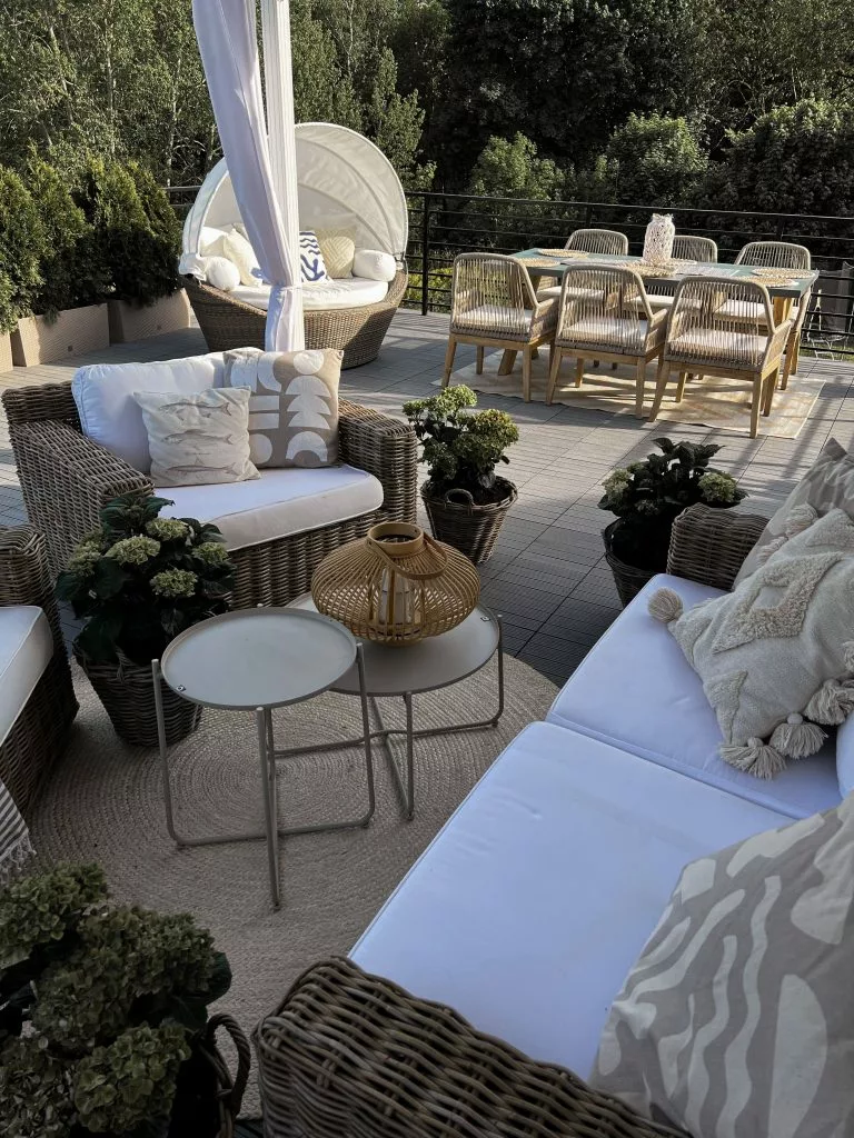 Beliani Zestaw Ogrodowy Rattanowy 4-osobowy Naturalny ARDEA - obrazek 8