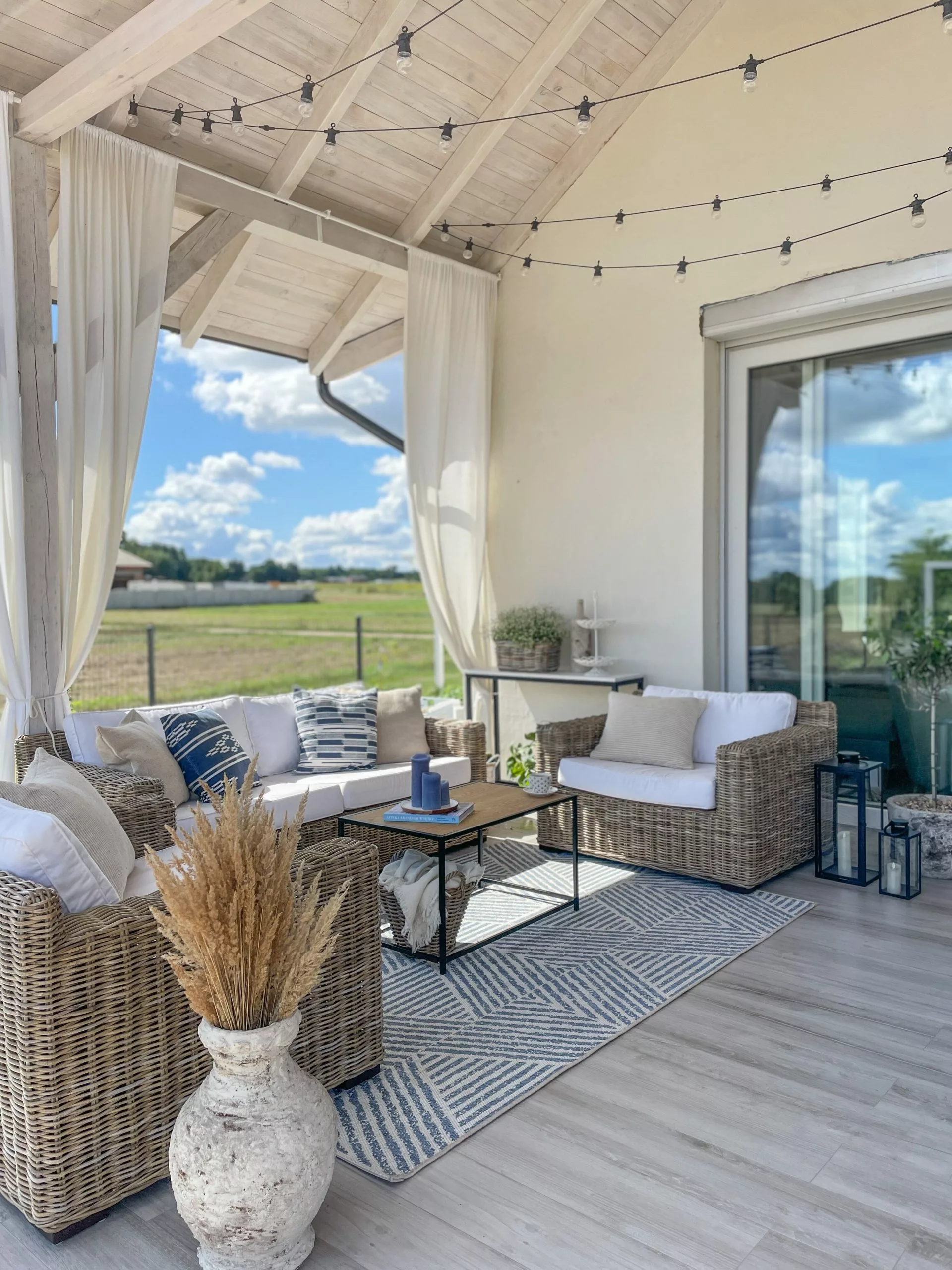 Beliani Zestaw Ogrodowy Rattanowy 4-osobowy Naturalny ARDEA - obrazek 10