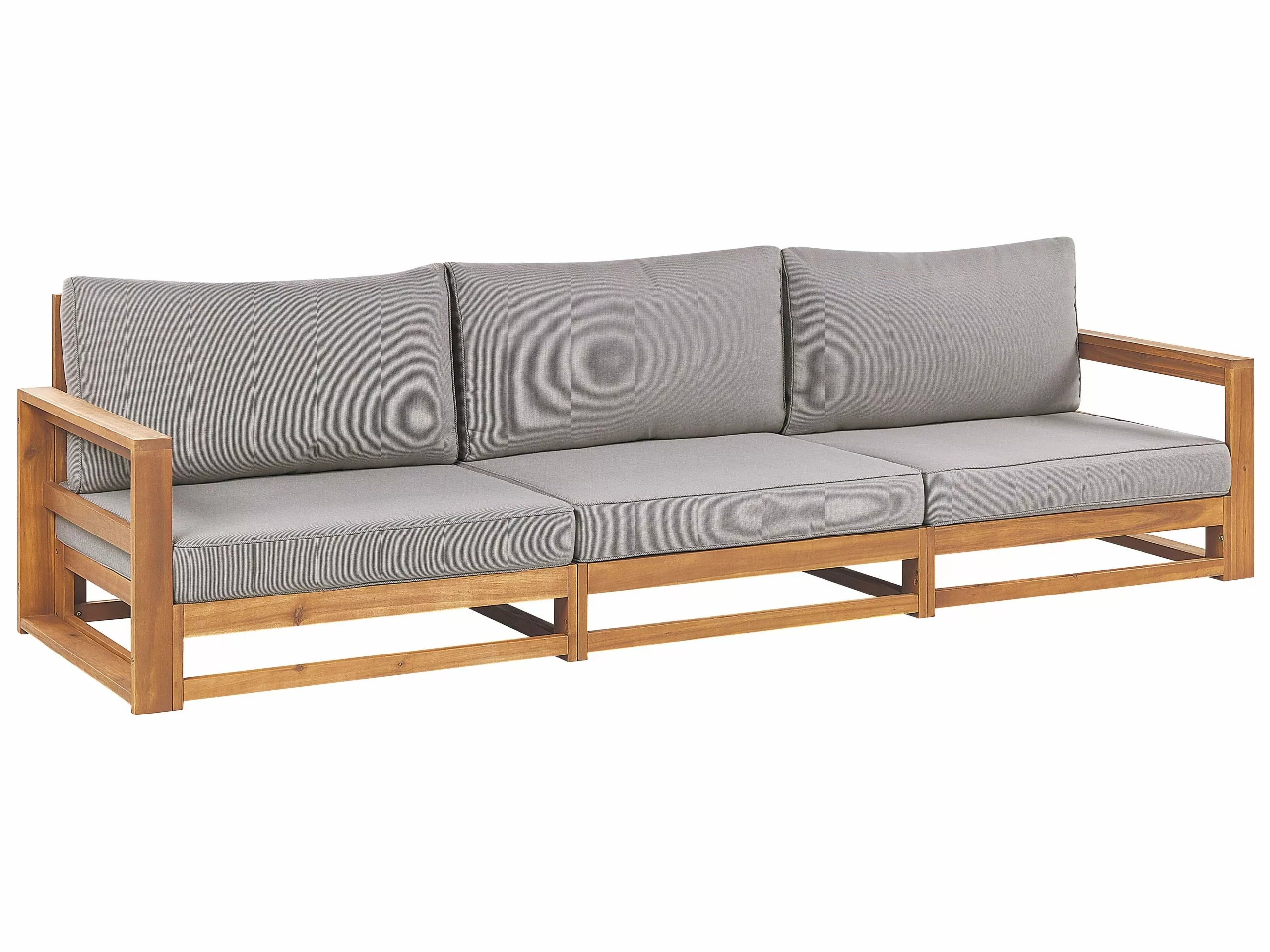 Beliani Sofa Ogrodowa 3-osobowa Jasna TIMOR II