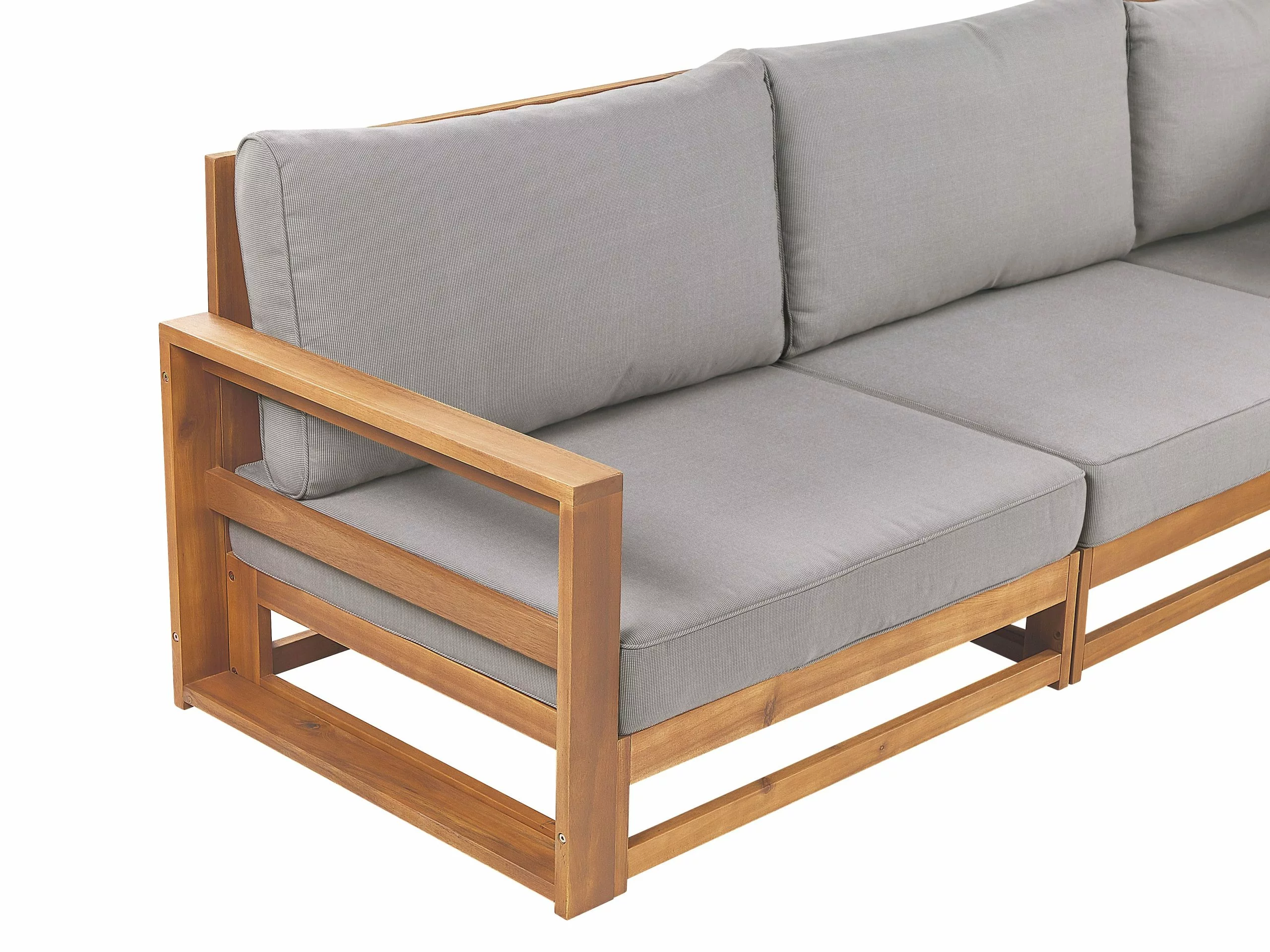 Beliani Sofa Ogrodowa 3-osobowa Jasna TIMOR II - obrazek 8