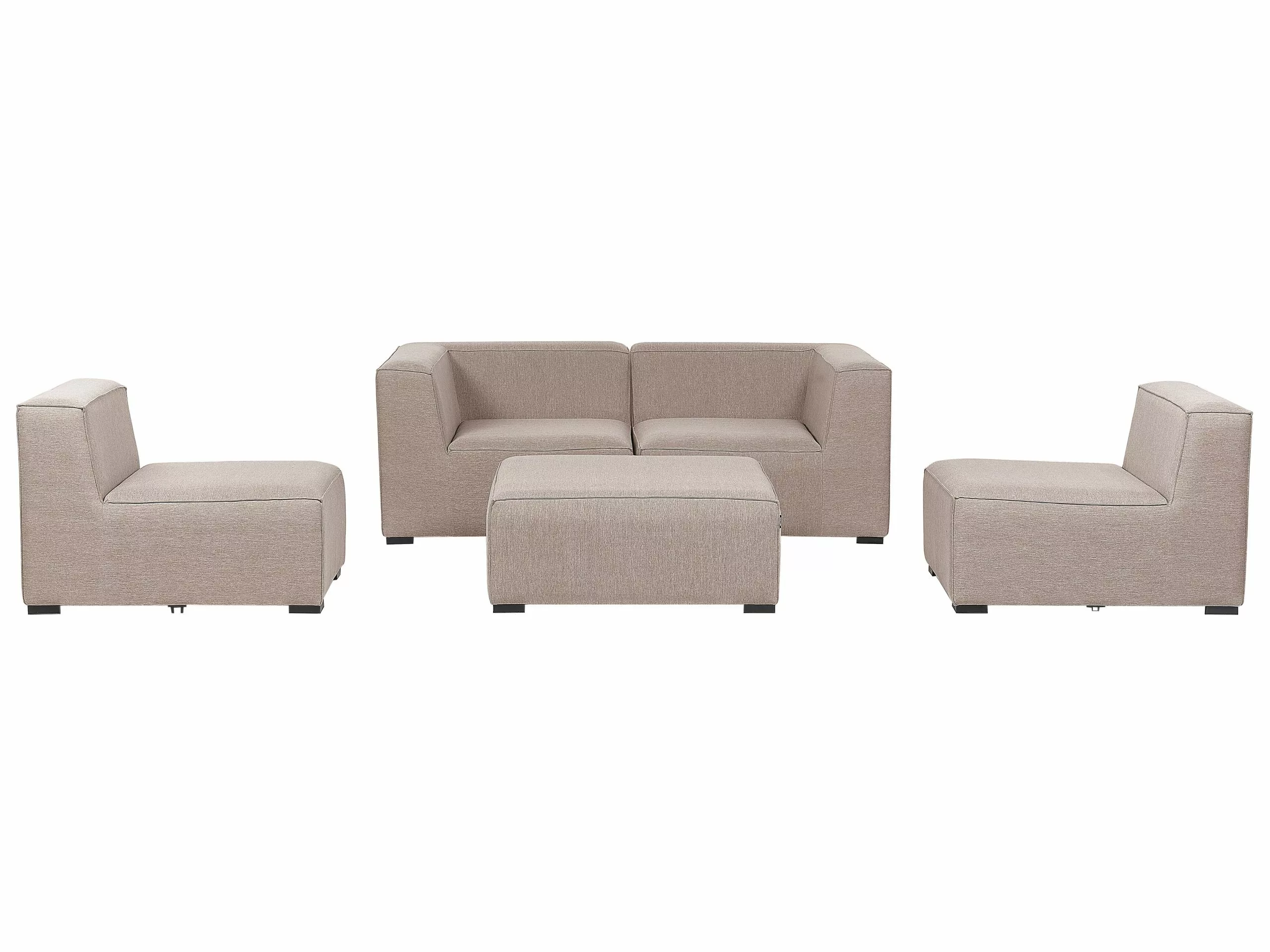 Beliani Zestaw Ogrodowy 4-osobowy Beżowy AREZZO - obrazek 5