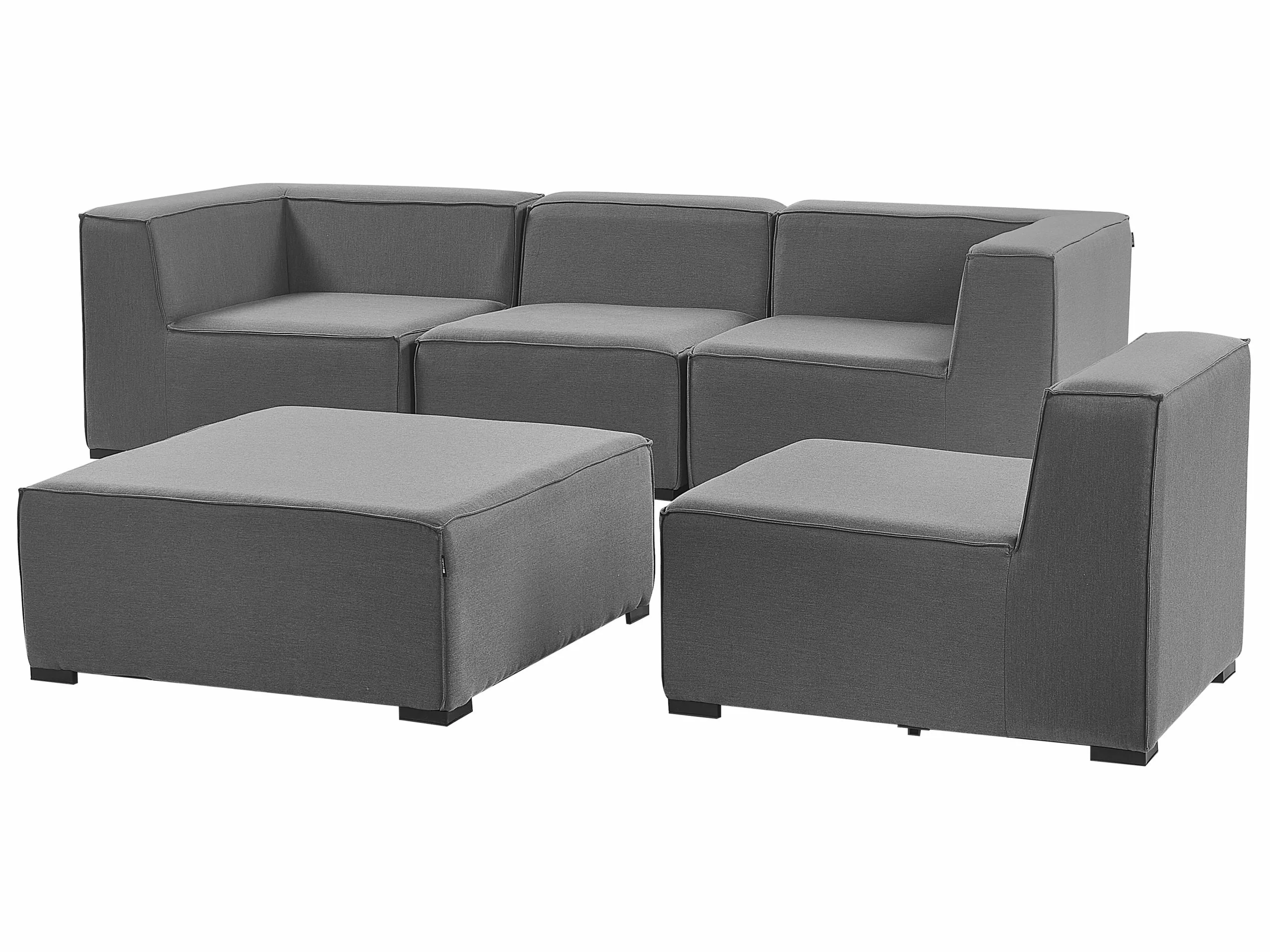 Beliani Zestaw Ogrodowy 4-osobowy Szary AREZZO - obrazek 7