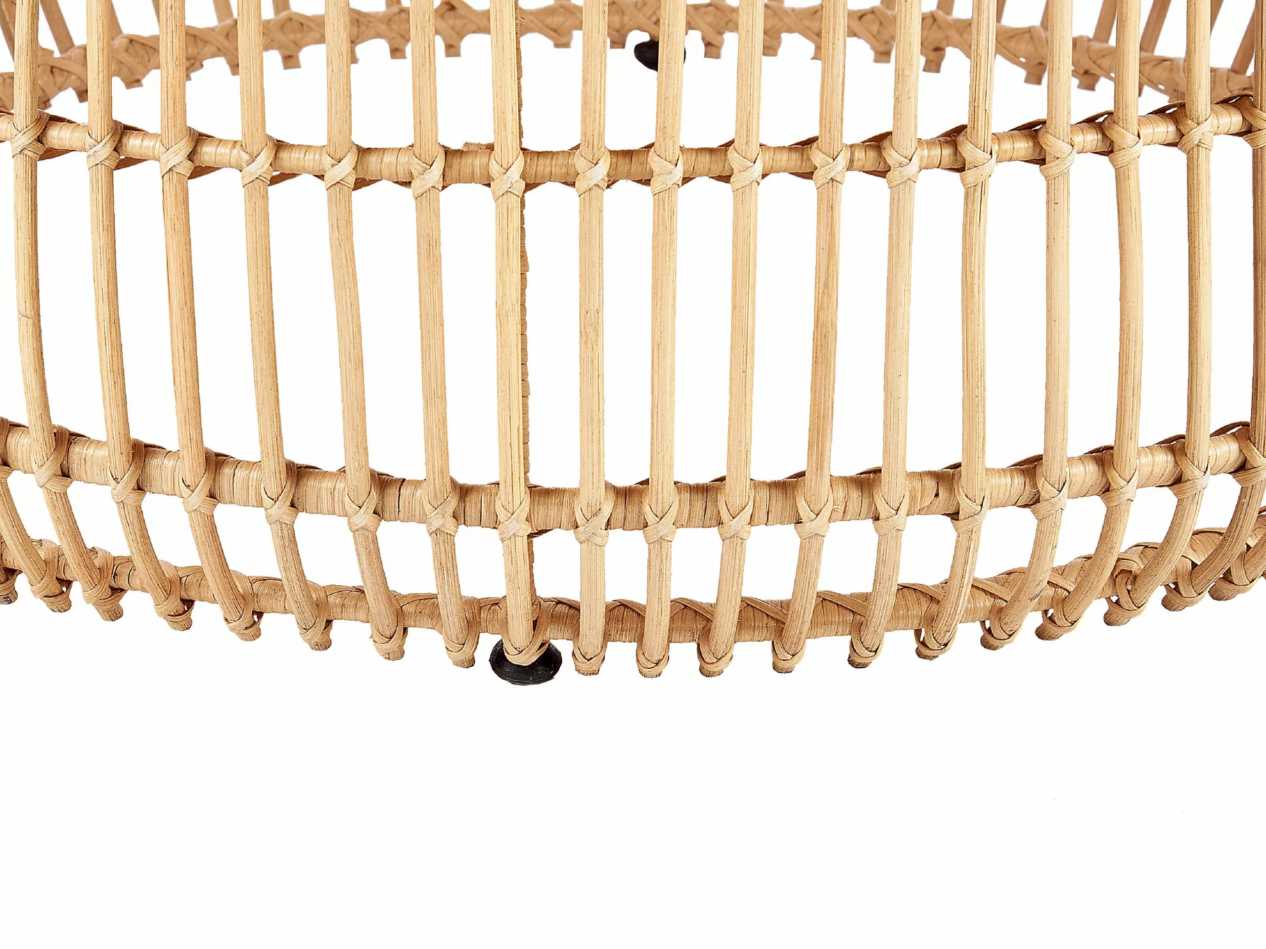 Beliani Stolik Ogrodowy Rattanowy Okrągły ⌀ 85 Cm Naturalny RANDAZZO - obrazek 4