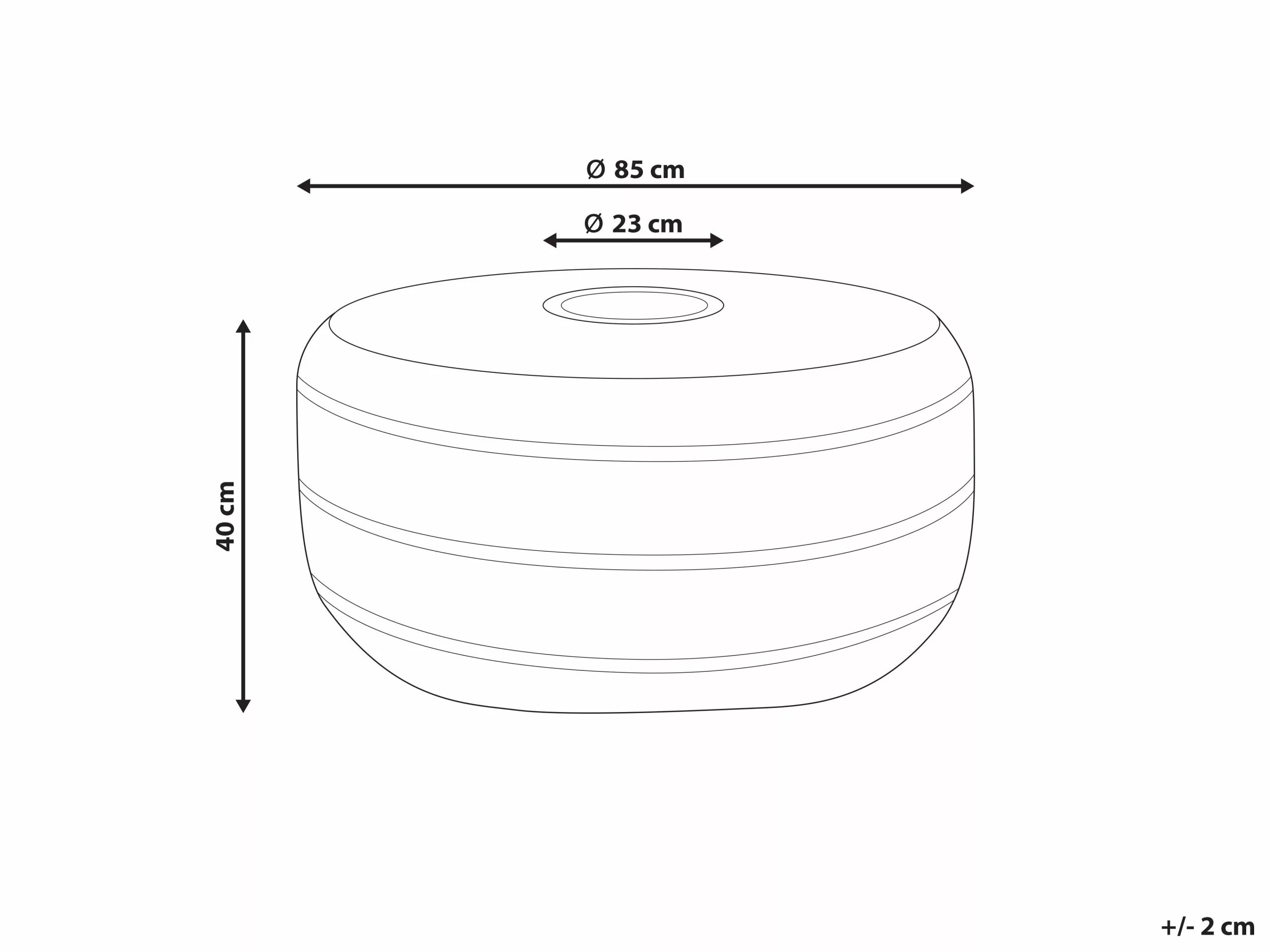 Beliani Stolik Ogrodowy Rattanowy Okrągły ⌀ 85 Cm Naturalny RANDAZZO - obrazek 6